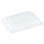 500/750/1000 ml Clear Rectangular Lid | Recyclable Plastic | Qty: 300