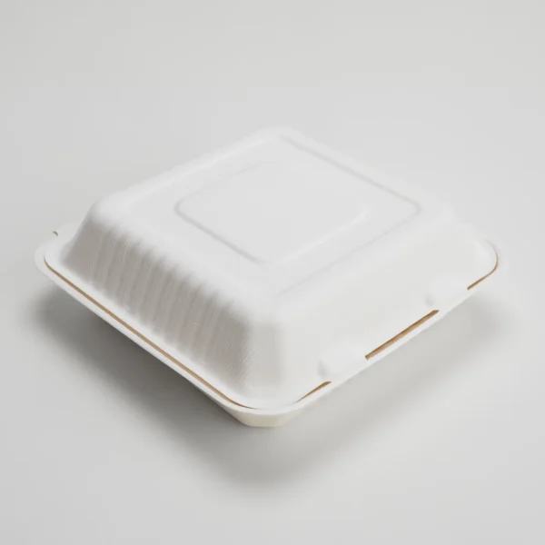 Large 3 Compartment Bagasse Takeaway Food Boxes x200 - Image 2
