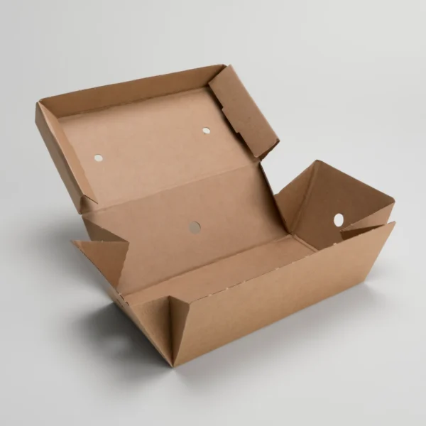 Large Kraft Cardboard Takeaway Food Boxes x100 - Image 2
