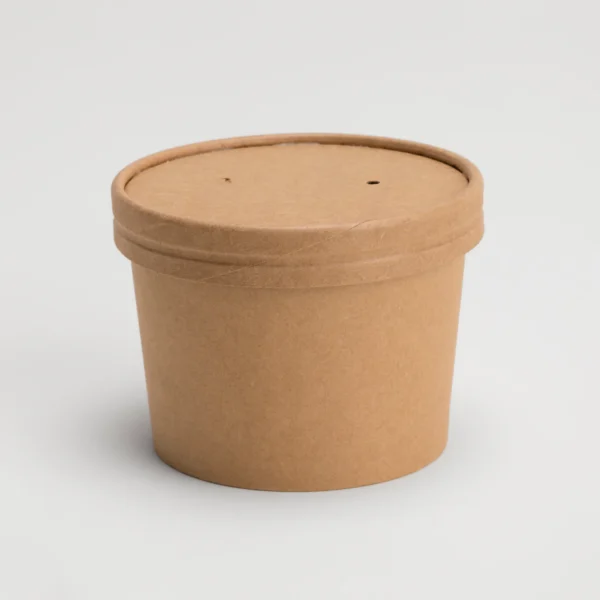 Kraft Lid | To Fit Wider Bowls with 150mm Brim | Recyclable Food Packaging | Qty: 360 - Image 3