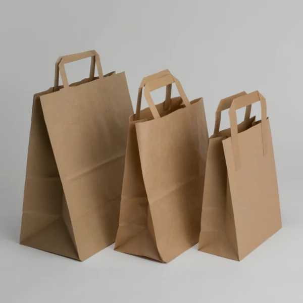Kraft Takeaway Paper Bags x250 - Image 2